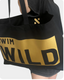 Black Large Beach Tote Swim Wild Bag | Gold